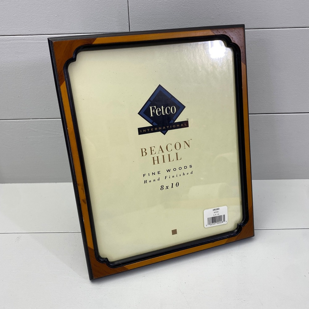 Fetco Beacon Hill Wood Picture Frame Unisex 8x10 Vintage 1995 Two Tone Inlay